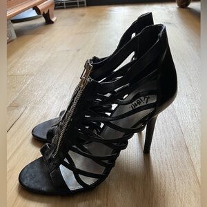 Black cage heels